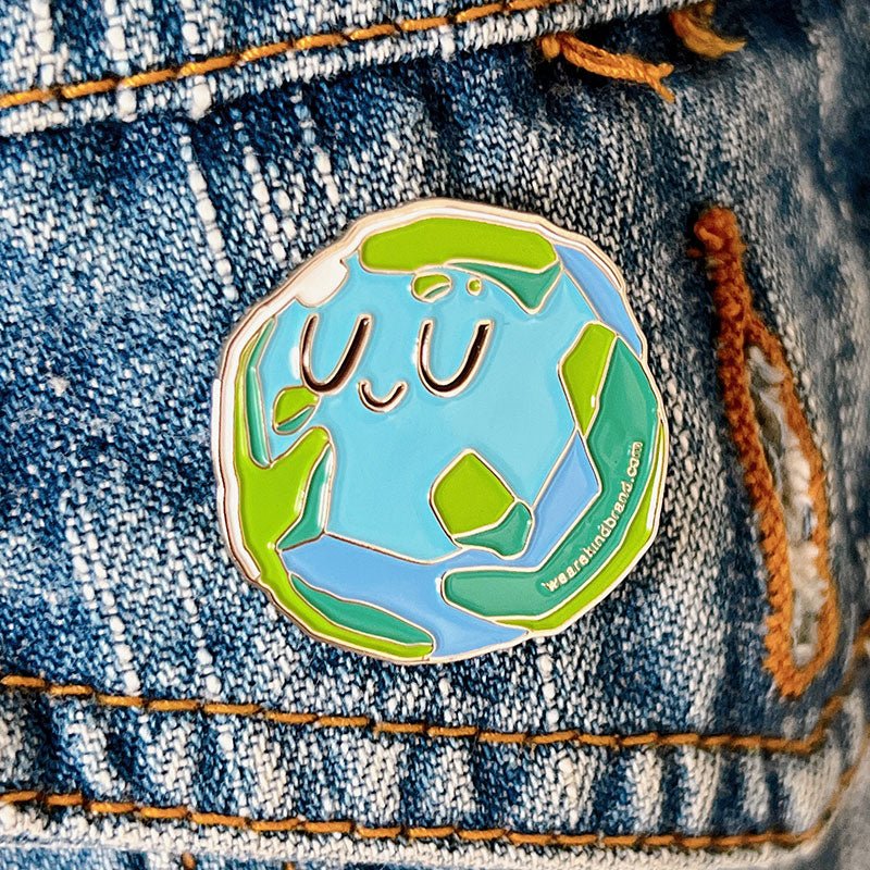 Earth | 1" Enamel Pin - We are kind - by Cromatiko
