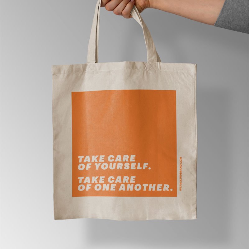 Take Care | Tote Bag - We are kind - by Cromatiko