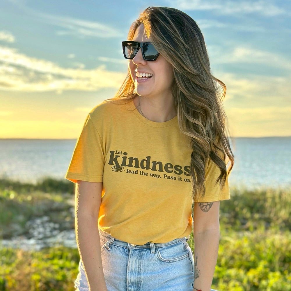 Let Kindness Lead the Way Unisex T-Shirt - We are kind - by Cromatiko