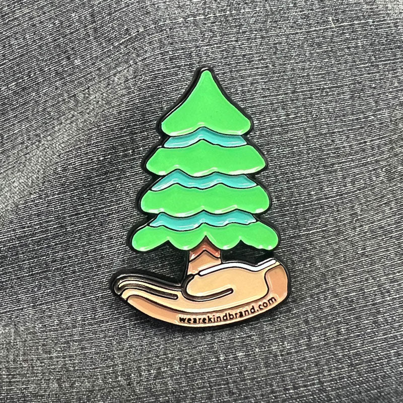 Tree Planting | 1" Enamel Pin - We are kind - by Cromatiko
