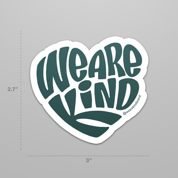 We are kind Heart (Green) | x5 Sticker Pack - We are kind - by Cromatiko