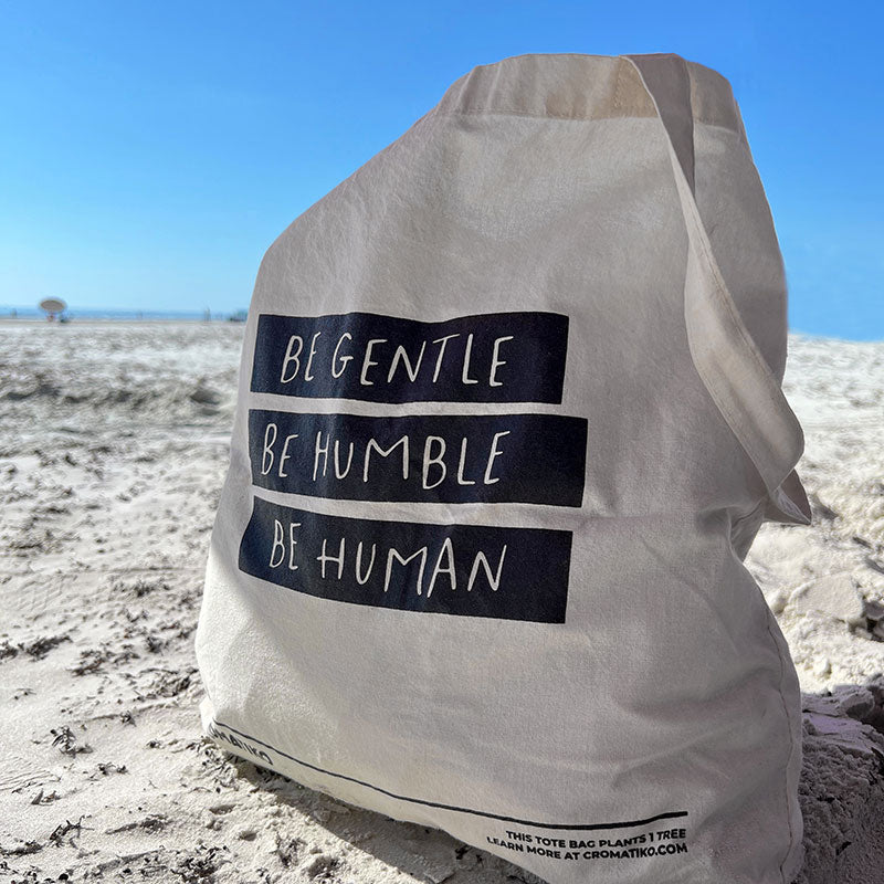 Be Human | Tote Bag - We are kind - by Cromatiko