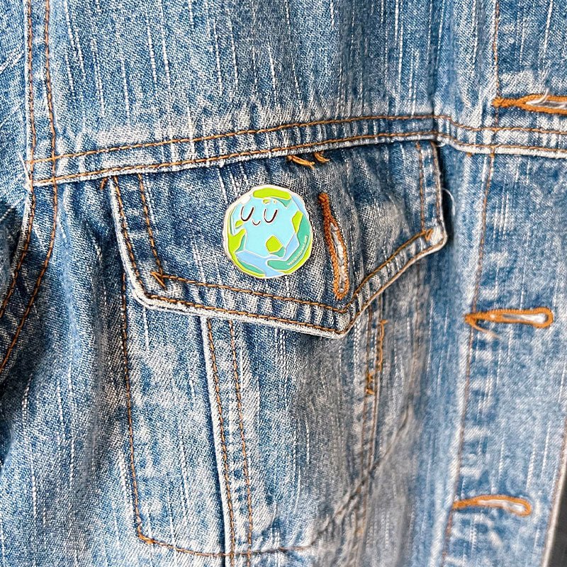 Earth | 1" Enamel Pin - We are kind - by Cromatiko