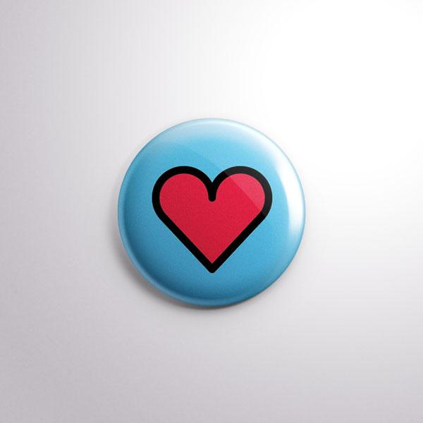 Heart Pin Button - Cromatiko