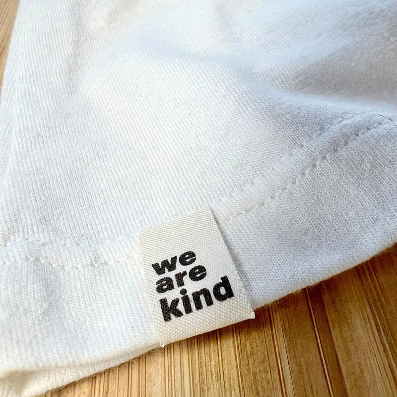 Human&Kind Recycled Unisex Tee - White - We are kind - by Cromatiko