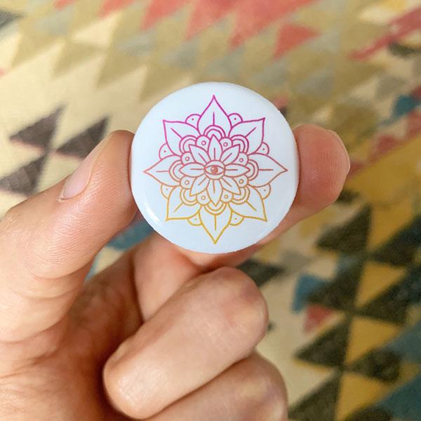 Lotus Mandala | Pin Button - Cromatiko