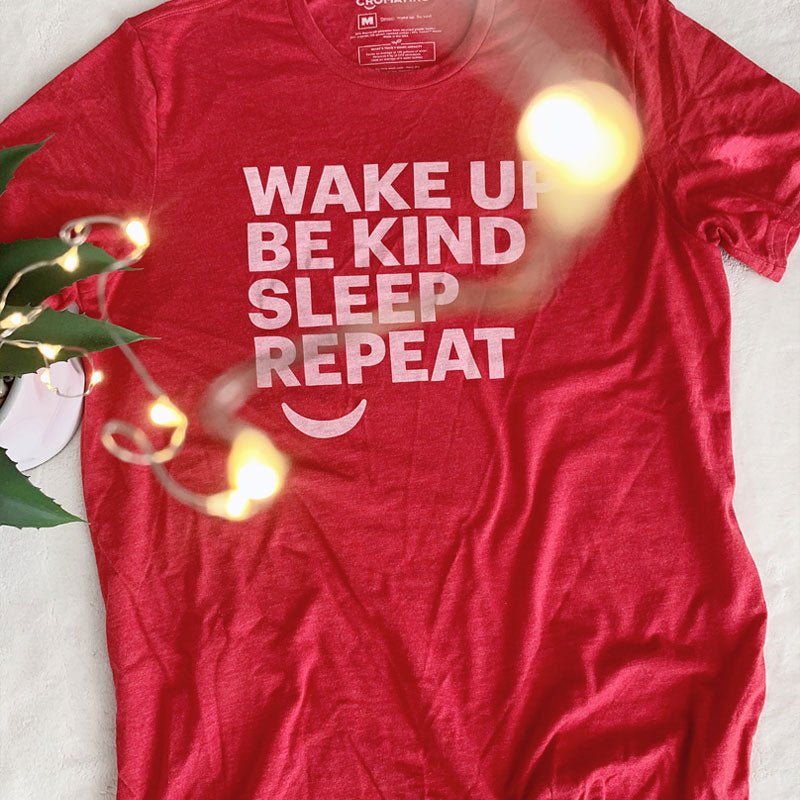 Wake Up Be Kind Unisex T-Shirt - Red - We are kind - by Cromatiko