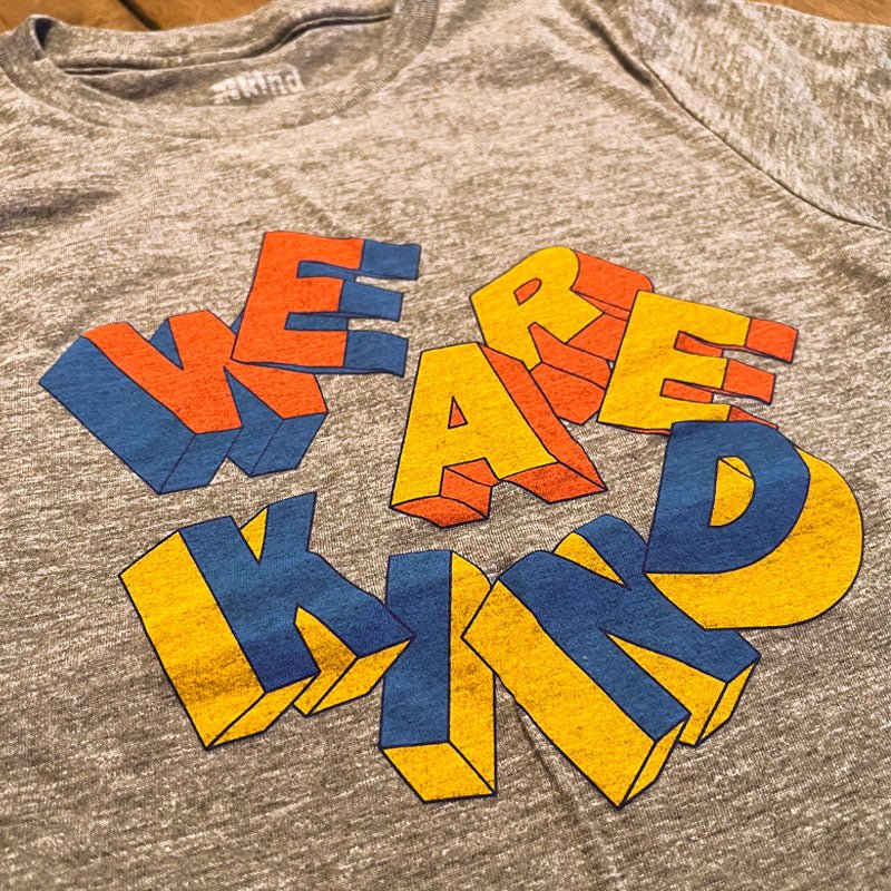 We are kind Blocks Kids T-Shirt - We are kind - by Cromatiko
